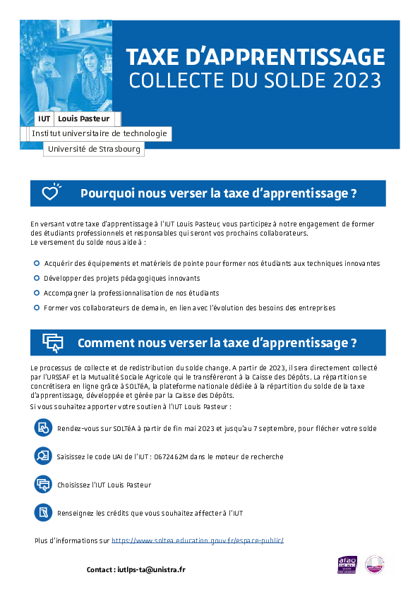 Campagne taxe d'apprentissage 2023